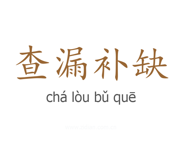 查漏补缺