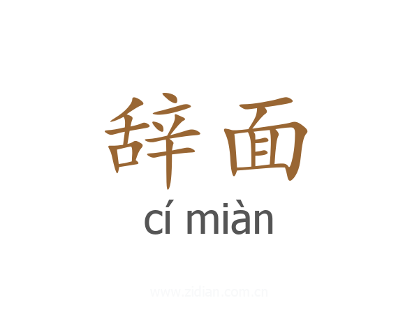 辞面