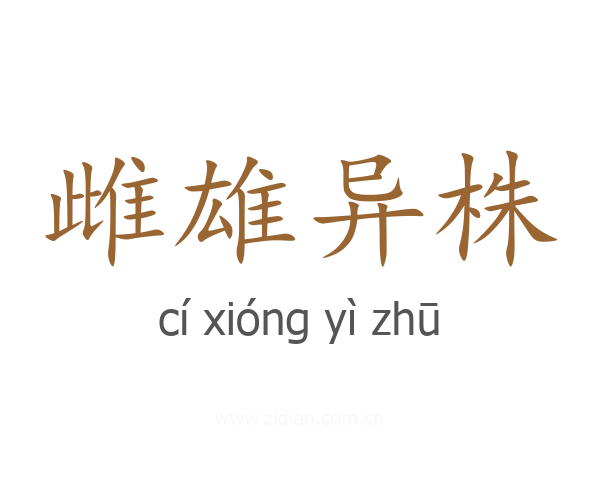 雌雄异株