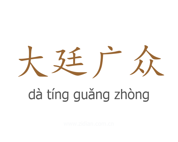 大廷广众