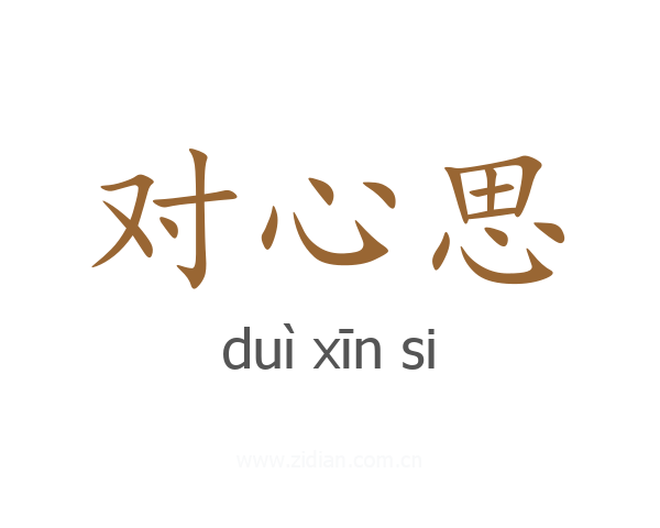 对心思