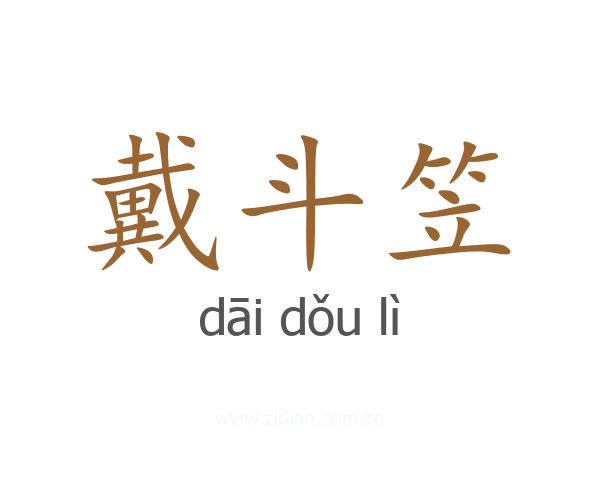 戴斗笠