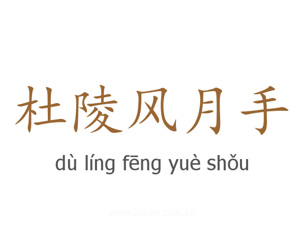 杜陵风月手