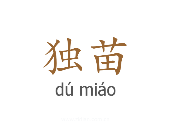 独苗
