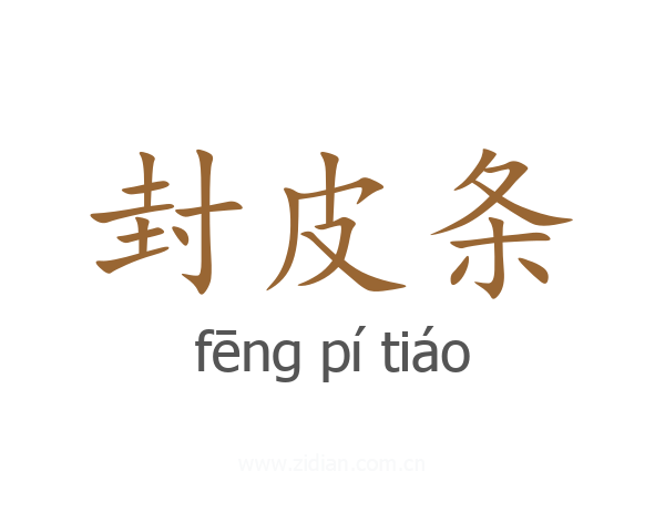 封皮条