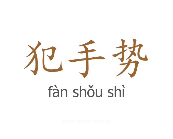 犯手势