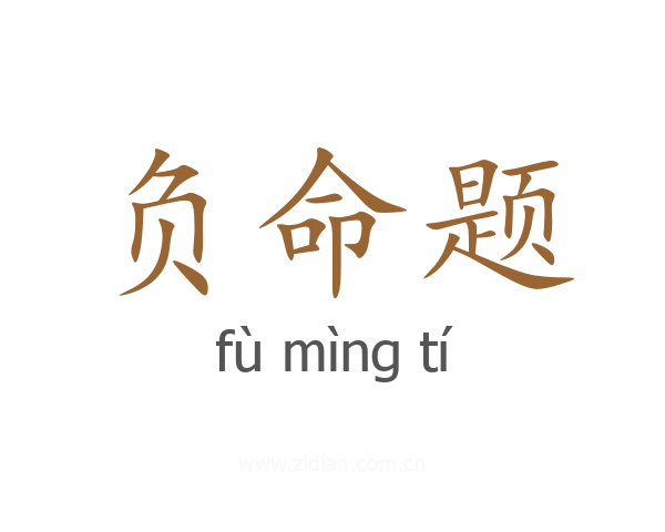 负命题