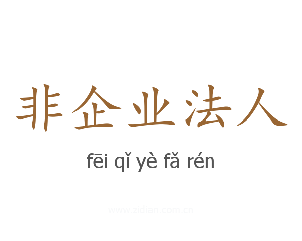 非企业法人
