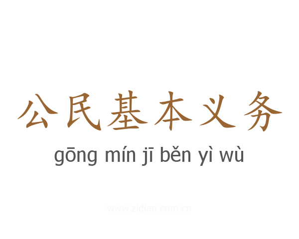 公民基本义务
