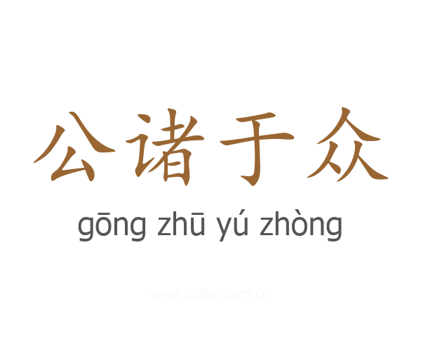 公诸于众