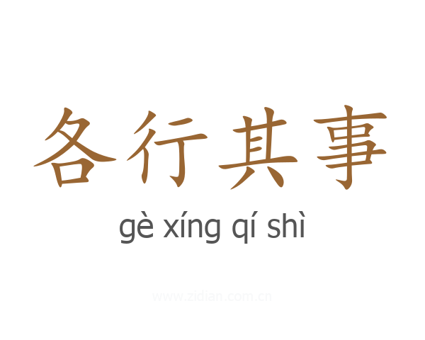 各行其事