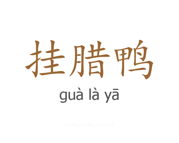 挂腊鸭