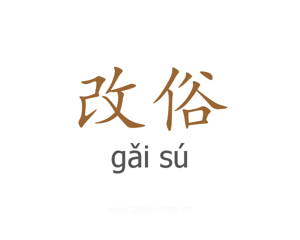 改俗