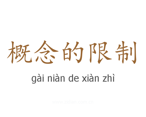 概念的限制