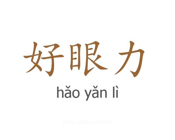 好眼力