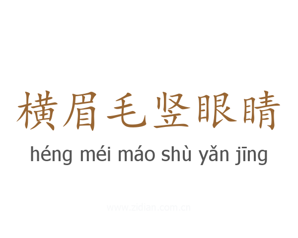 横眉毛竖眼睛