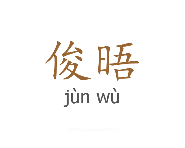 俊晤