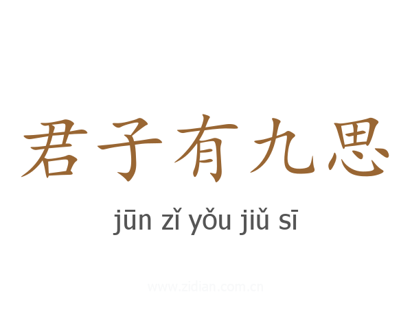 君子有九思