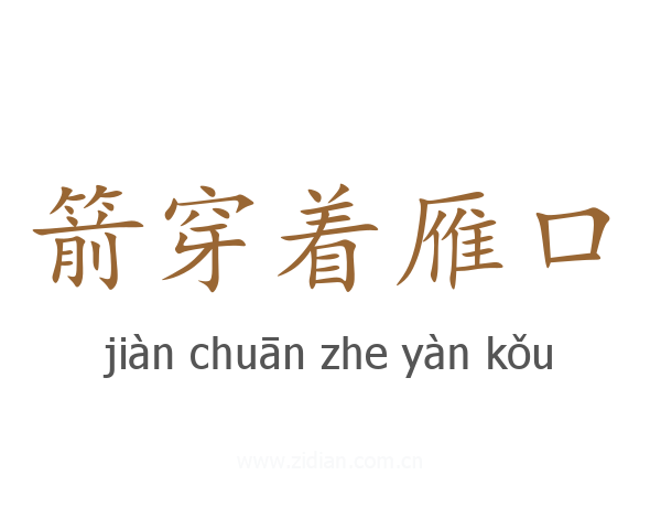 箭穿着雁口