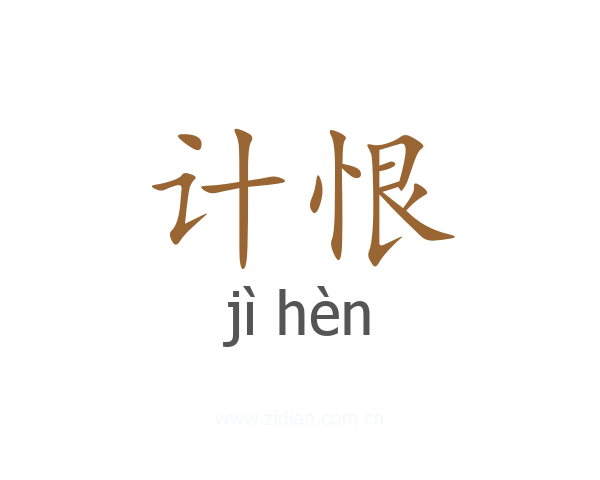 计恨