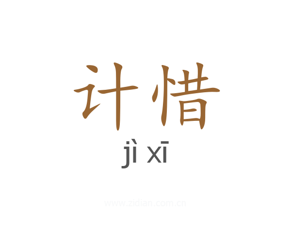 计惜