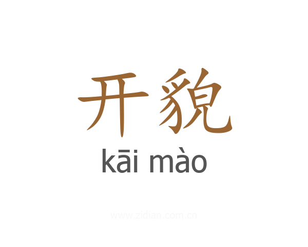 开貌