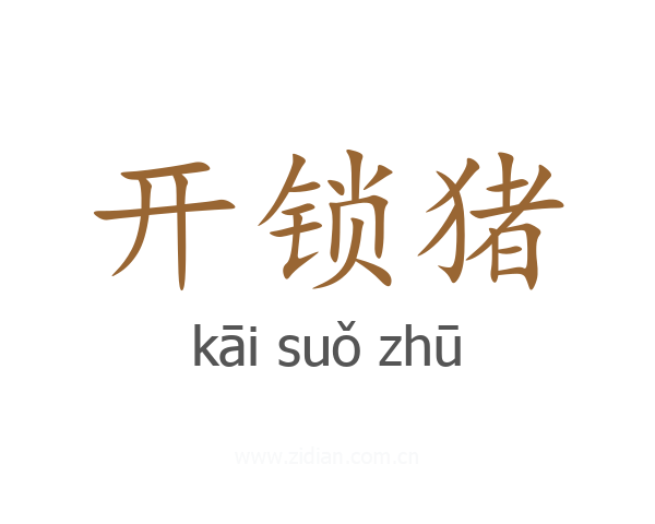 开锁猪
