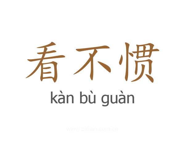 看不惯