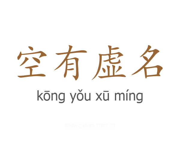 空有虚名