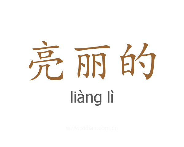 亮丽的