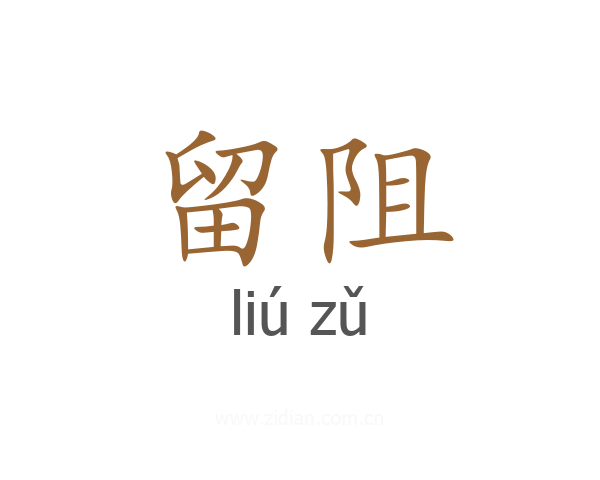 留阻