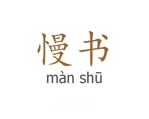 慢书
