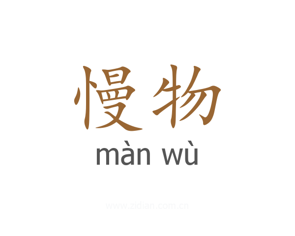 慢物