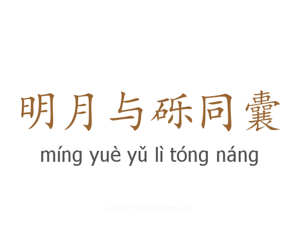 明月与砾同囊