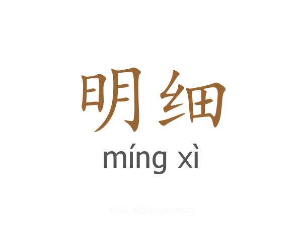 明细