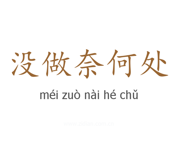 没做奈何处