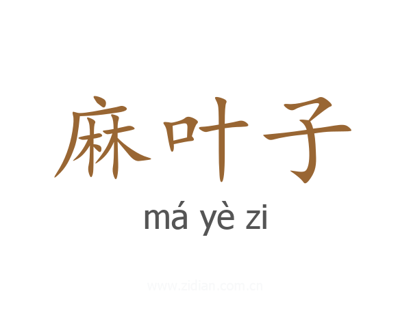麻叶子