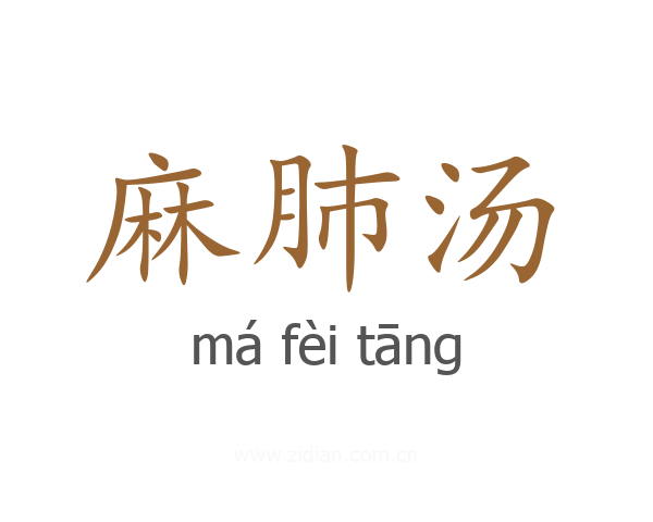 麻肺汤