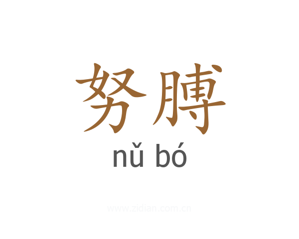 努膊
