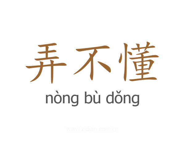 弄不懂