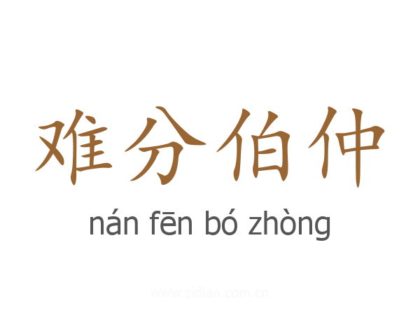 难分伯仲