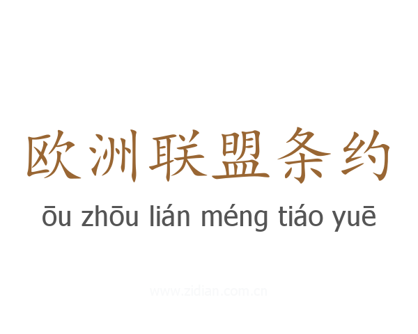 欧洲联盟条约