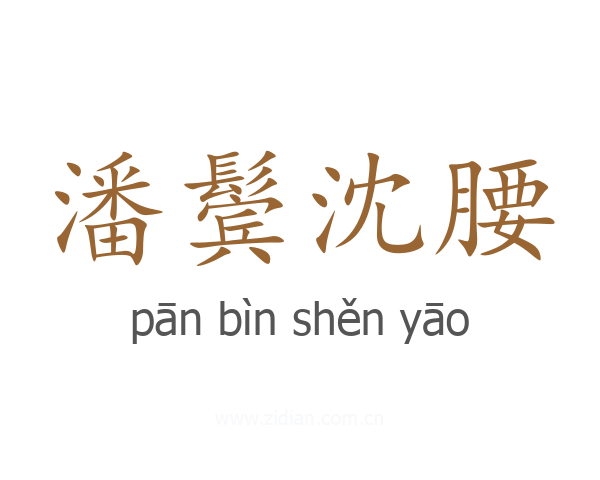 潘鬓沈腰