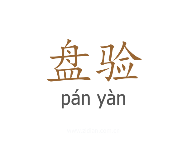 盘验