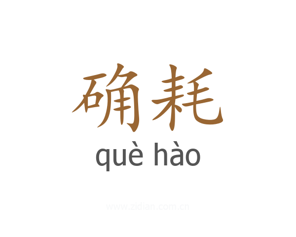 确耗