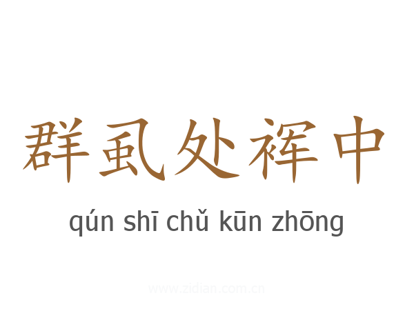群虱处裈中