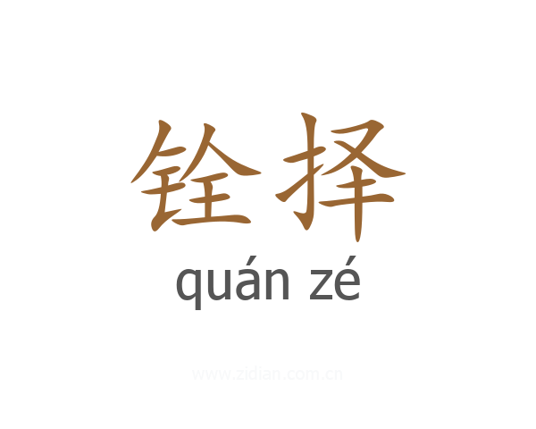 铨择
