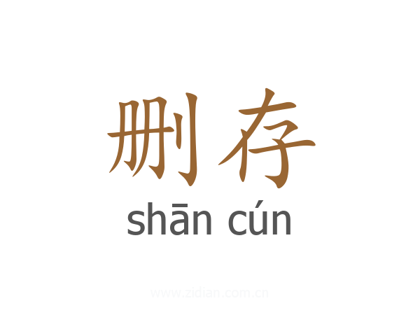 删存