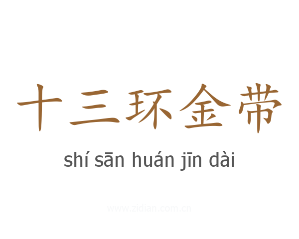 十三环金带