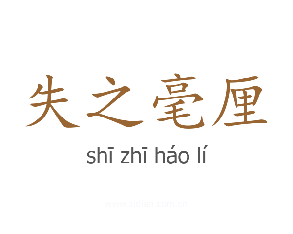 失之毫厘
